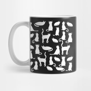 Black & White Cat Pattern Mug